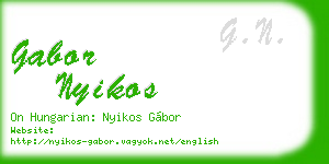 gabor nyikos business card
